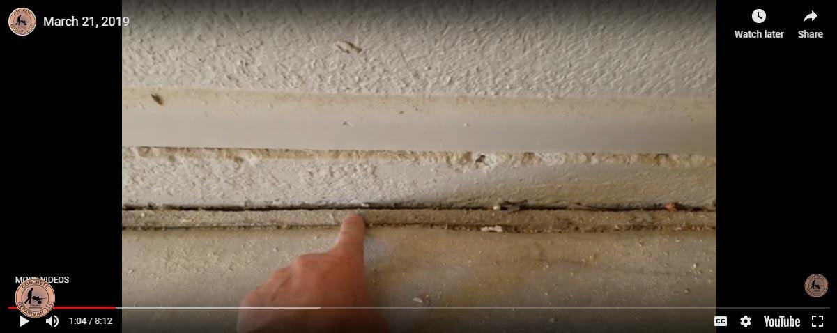 crack opening up this garage floor