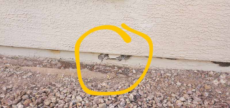 Concrete Repairman performing post-tension foundation inspection in Buckeye, Arizona